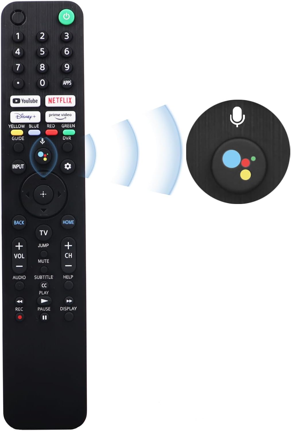 RMF-TX520U for Sony TV Remote, Replacement for Sony Remote Control for Smart TV with Voice Command, RMF-TX520U for Sony Bravia 2019-2023 XBR/KD/XR Series, X80J, X85J, A80J etc, 1 Year Full Warranty