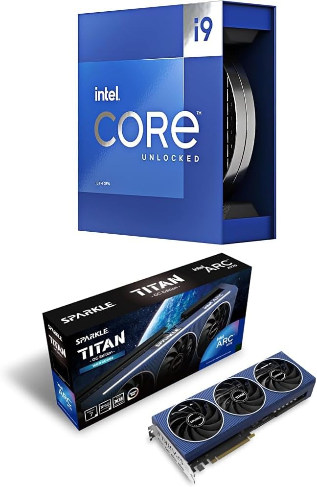 Intel Core i9-13900K Gaming Desktop Processor + Sparkle Arc A770 Titan Graphics Card