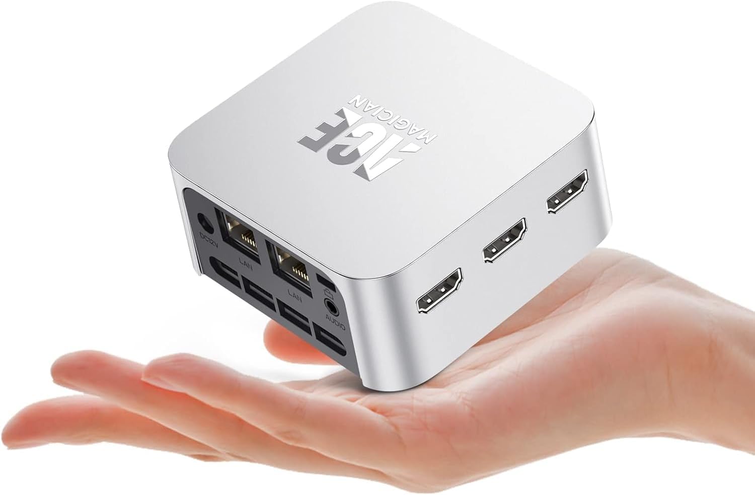 ACEMAGICIAN Win11 Mini PC,12th Alder Lake N100 12GB LPDDR5 256GB M.2 SSD Mini Desktop Computers, Smaller Mini Pc with 3 HDMI Support 4K UHD, Dual Gigabit Ethernet, 2.4G/5G WiFi/BT4.2