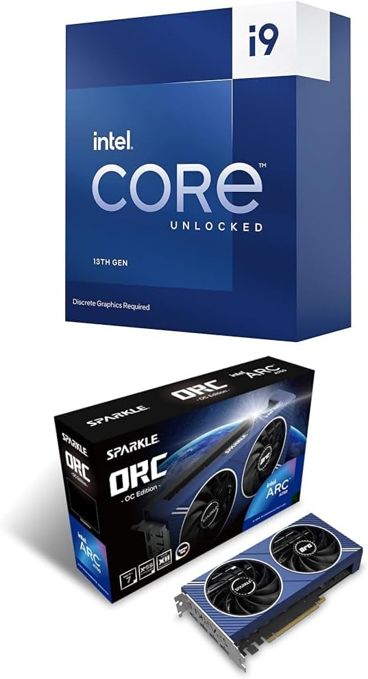 Intel Core i9-13900KF Gaming Desktop Processor + Sparkle Arc A750 ORC Graphics Card