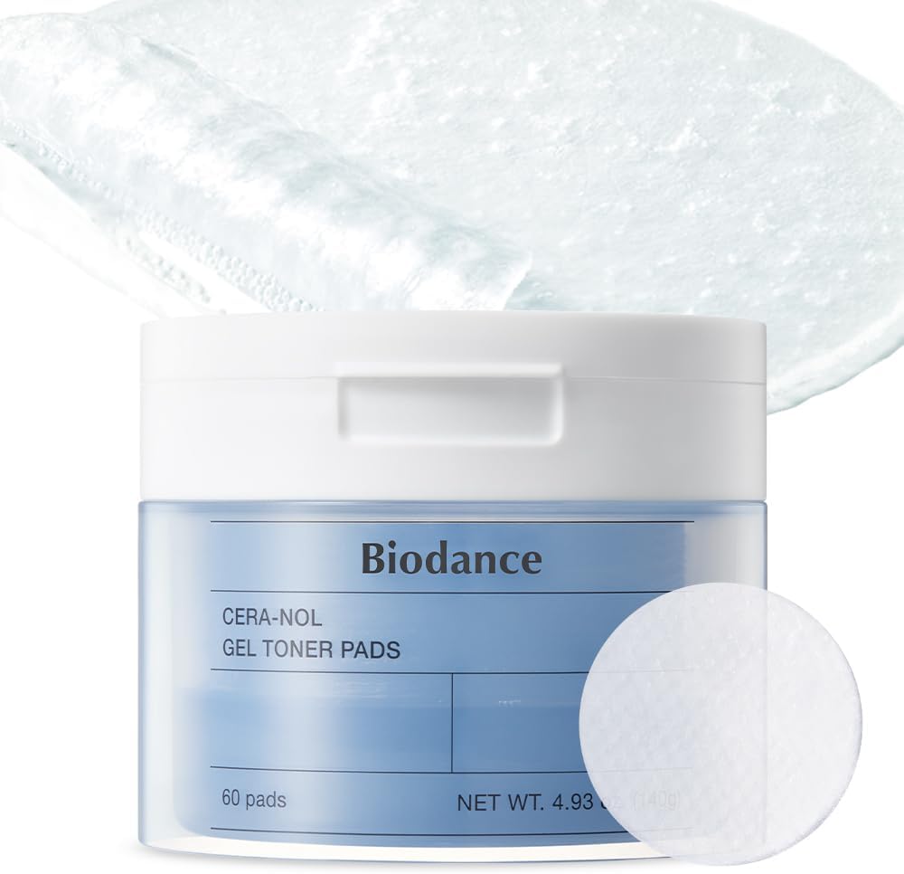 Biodance Cera-nol Gel Toner Pads | Hydrating, Soothing Korean Toner Pads for Sensitive Skin | 4.93 fl.oz.(140g), 60Pads