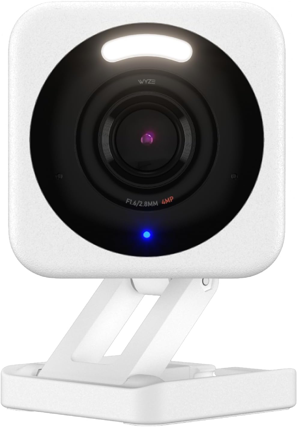 WYZE Cam v4, 2.5K HD WiFi Smart Home Security Camera, Indoor/Outdoor, Pet/Baby Monitor, Motion Activated Spotlight/Siren, Color Night Vision, 2-Way Audio, Works with Alexa & Google, Wired, White