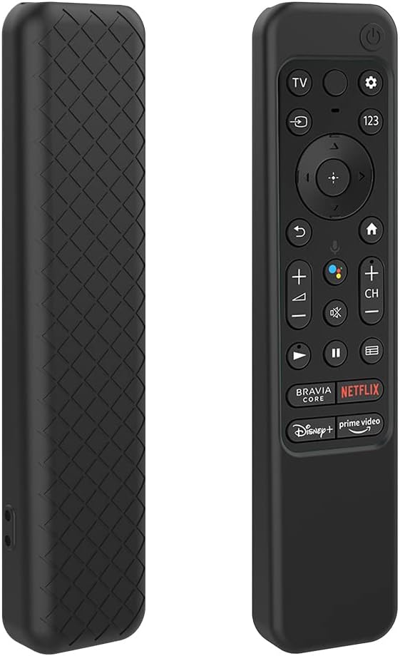 LEFXMOPHY Cover for Sony RMF-TX810U RMF-TX910U RMF-TX800U RMF-TX900U Voice Remote Control 2023/2022 TV X80K X90K X95K X95L X93L X90L A80L Black Silicone Case Protector