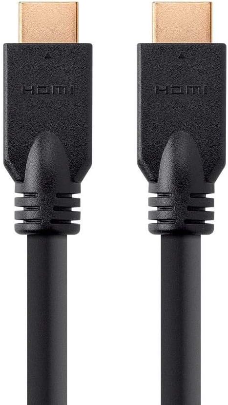 Monoprice HDMI Cable – 40 Feet – Black (No Logo) High Speed, 1080p@60Hz, 10.2Gbps, 24AWG, CL2, Compatible with UHD TV and More – Commercial Series