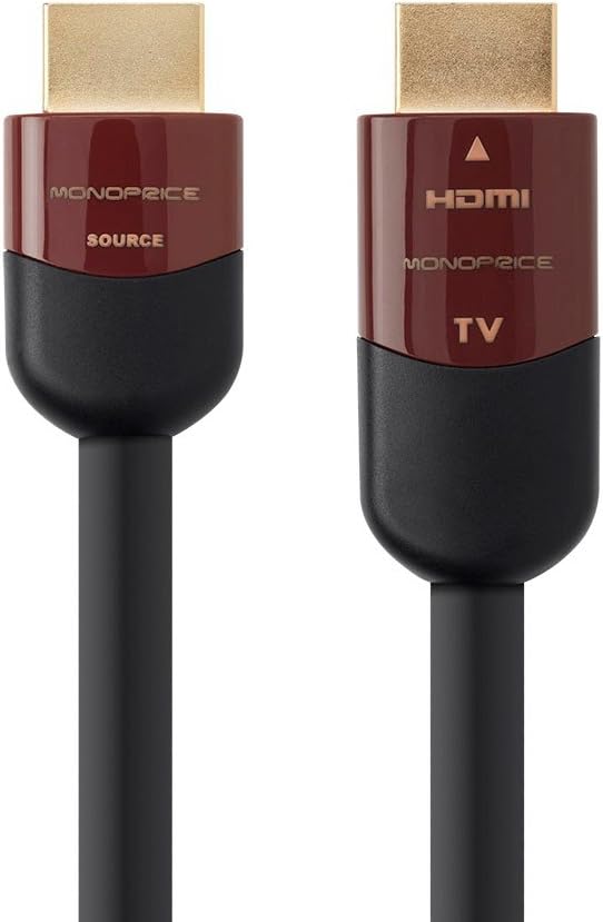 Monoprice 4K High Speed HDMI Cable – 4K@60Hz, 18Gbps, HDR, CL2 In-Wall Rated, Active, 75ft, Black