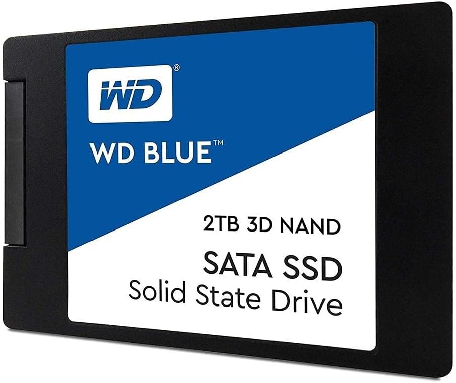 Western Digital 2TB WD Blue 3D NAND Internal PC SSD – SATA III 6 Gb/s, 2.5″/7mm, Up to 560 MB/s – WDS200T2B0A, Solid State Hard Drive