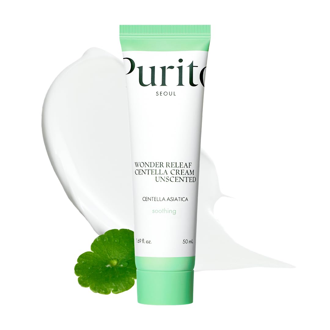 PURITO Centella Unscented Cream, Korean Centella, for All Skin Types, Soothing, Facial Cream for face, K-Beauty, Korean Skin Care, 50ml 1.7 fl.oz