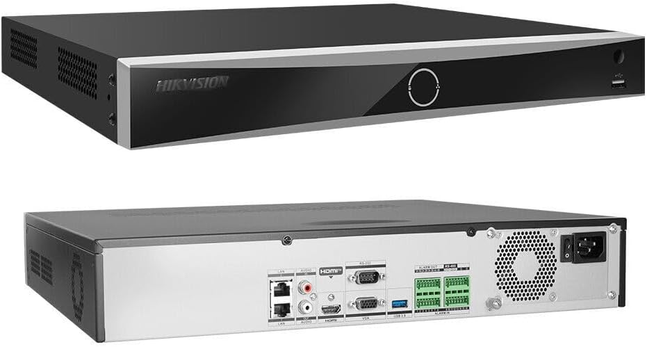 HIKV DS-7732NXI-K4 32 Channel 4K ACU-Sense NVR(No PoE), Human&Vehicle Detection, Facial Recognition, Up to 12MP Recording, Compatible with Hikvision IP Camera, 4 SATA & 2-Way Audio, H.265+ (No HDD)