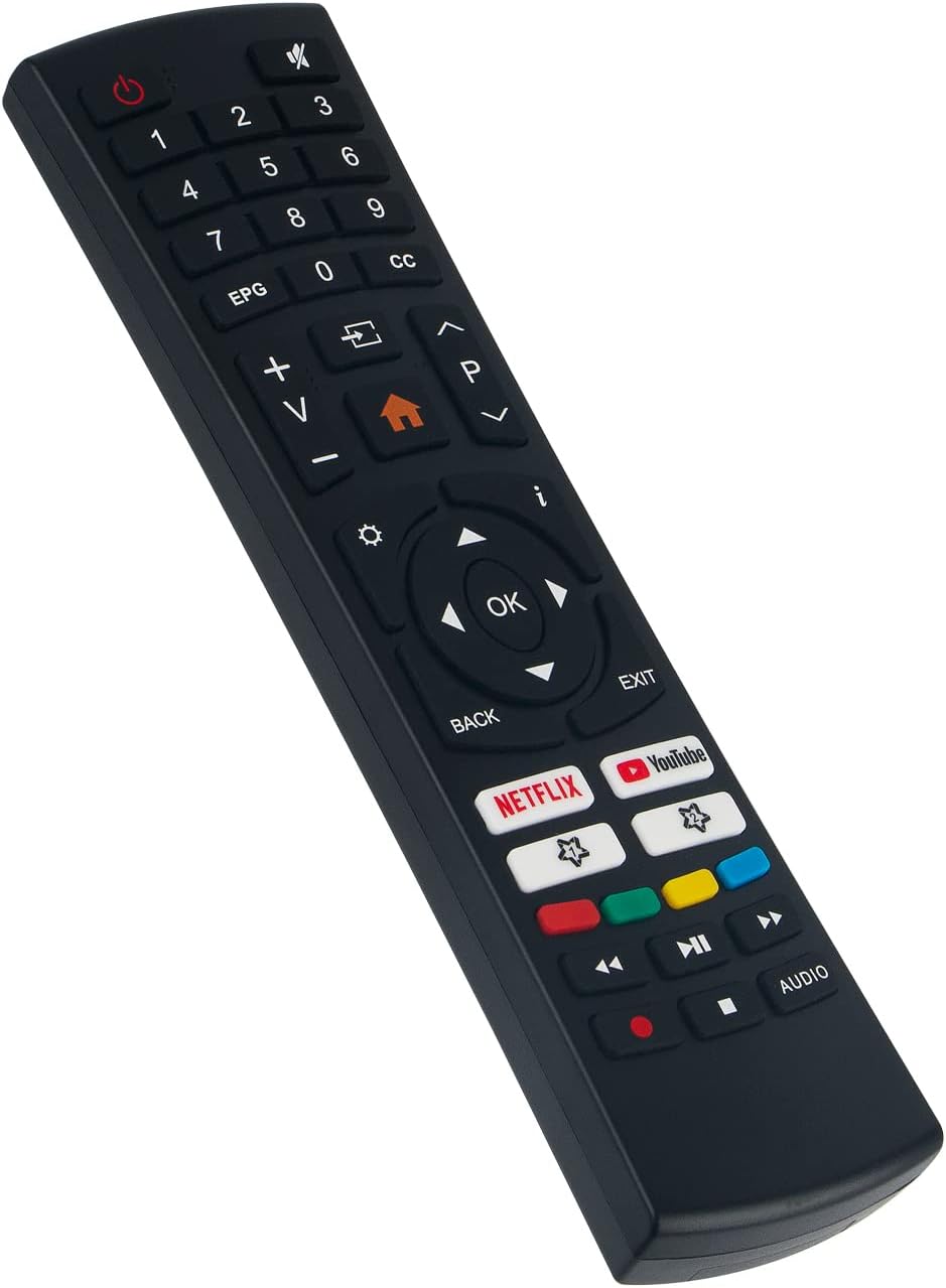 AIDITIYMI Replace Remote Control Compatible with SANSUI CAIXUN Smart TV EC32S2N ES32S1N S32P28N S40P28FN S43P28F S43P28FN S55A6U with Net-Flix You-Tube APP Key Button