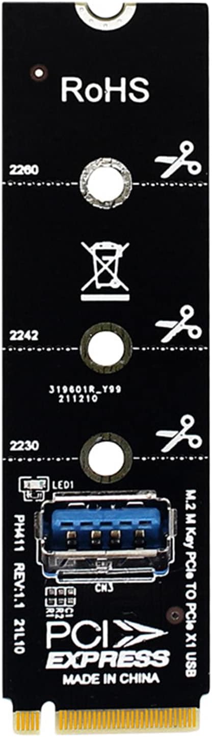 for M.2 to USB3.0 Converter Adapter Card Extender for M.2 to PCI-E Slot Transfer Mining PCIE Car,Metal