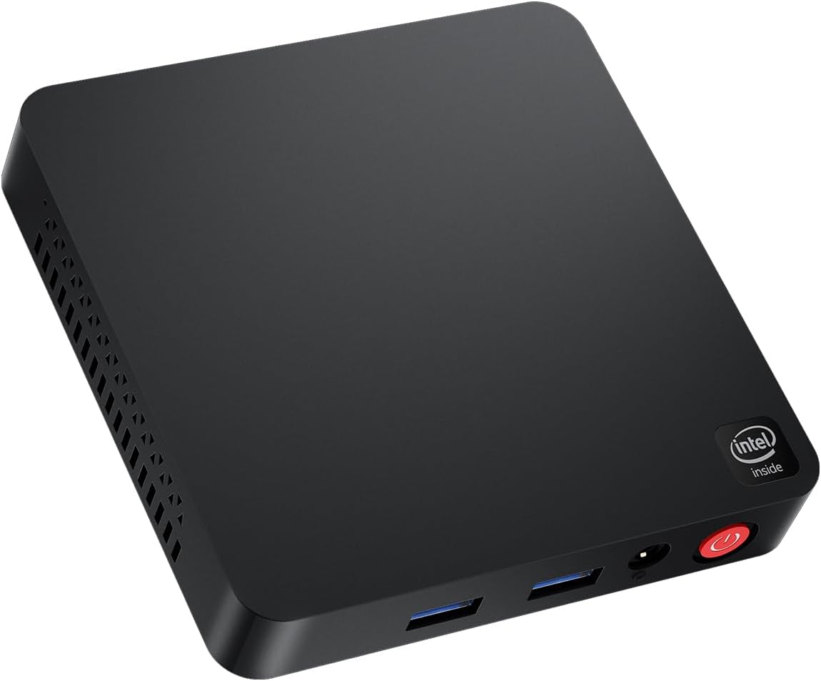 T5 Mini PC, Intel Processor Celeron N4020 (4M Cache,up to 2.8GHz), Mini Computers with 4G LPDDR4/64GB eMMC, Small PC Supports 4K Dual HDMI, USB3.0/WiFi 5/BT5.0/Gigabit Ethernet