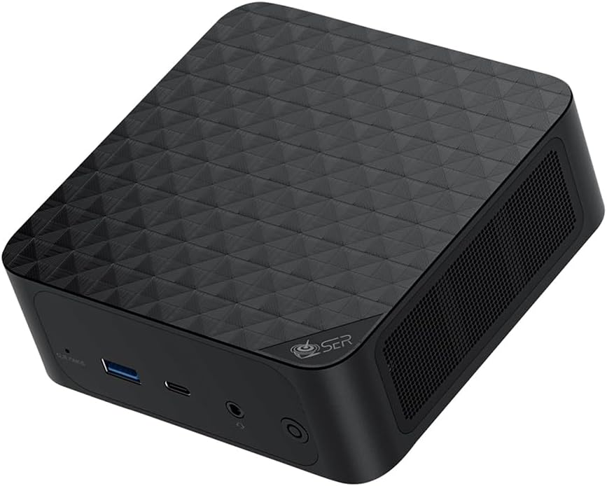 Beelink SER6-P Gaming Mini PC, Mini Computers with AMD Ryzen 9 6900HX (8C/16T up to 4.9Ghz), 16G DDR5+500G M.2 2280 PCIe 4.0×4 SSD, WiFi 6, LAN 2.5G, 4K, BT 5.2, HDMI 2.1, DP 1.4, USB4