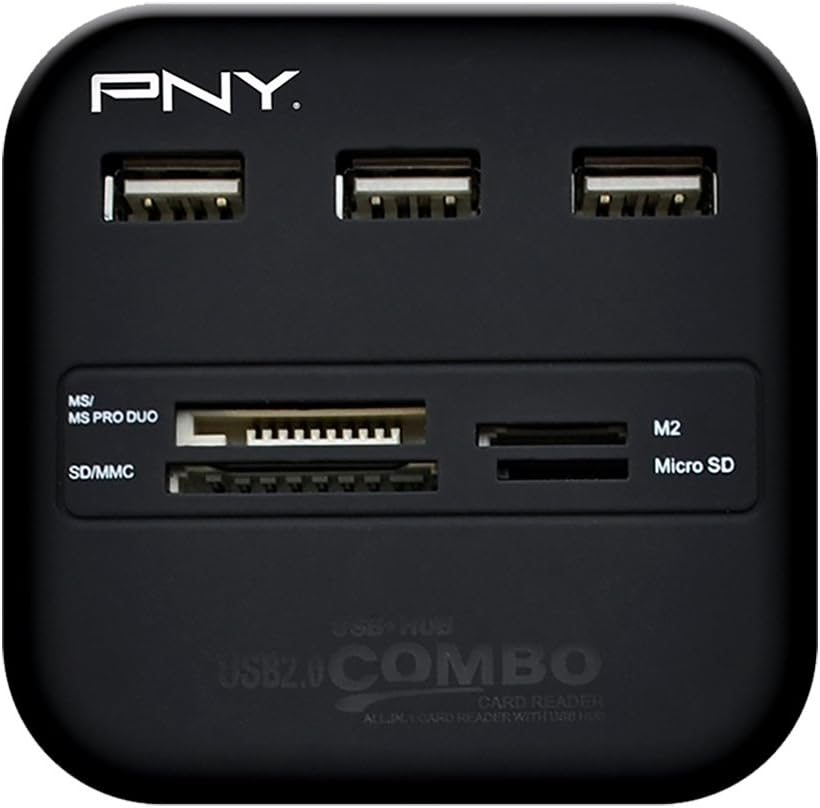 PNY Multi-Slot USB & Flash Card Reader (P-UBSDRDR21K-RF)