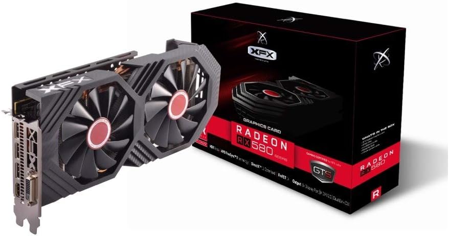 XFX Radeon RX 580 GTS XXX Edition 1386MHz OC+ 8GB GDDR5 VR Ready Dual BIOS 3xDP HDMI DVI AMD Graphics Card (RX-580P8DFDA)