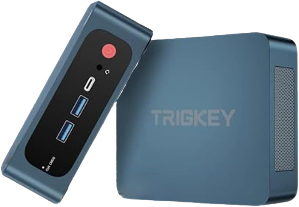 TRIGKEY Mini PC, Ryzen 7 Pro 5850U (8C/16T, Up to 4.4GHz), 32G DDR4 1TB SSD, TRIGKEY S5 Mini Computer Radeon Graphics 8Core 2000MHz, DP+HDMI+Type-C Triple-Screen 4K Output, WiFi6, BT 5.2, 1000M LAN