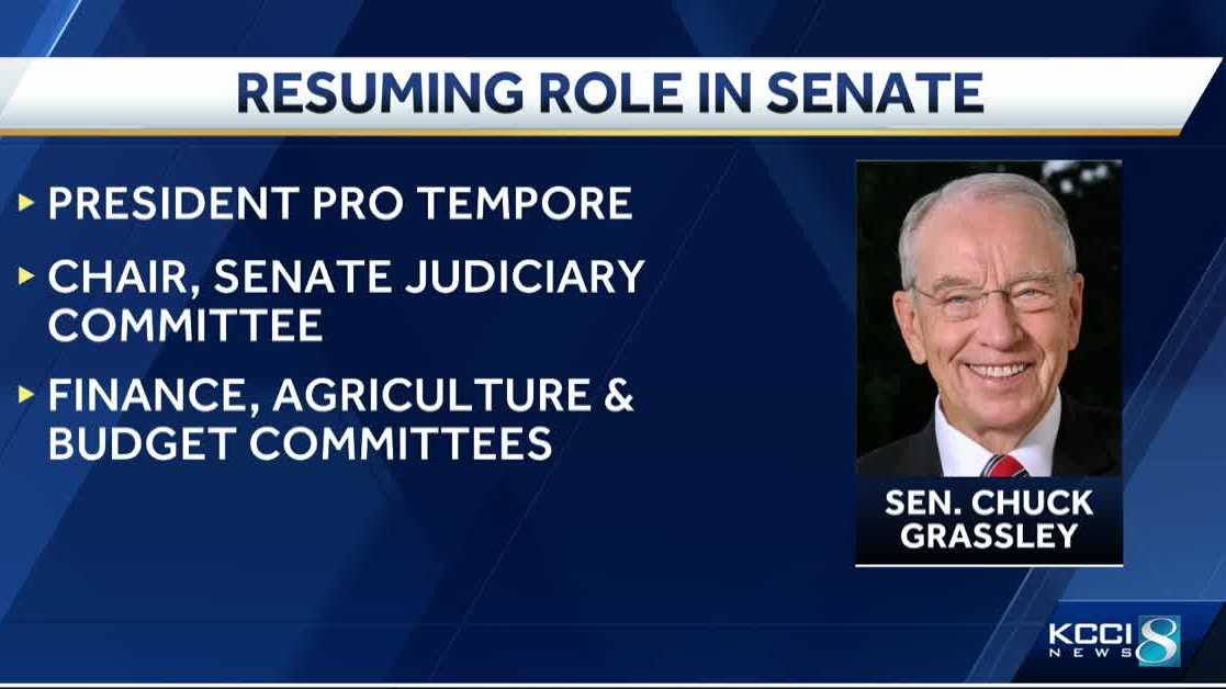 U.S. Sen. Chuck Grassley to retake position as Senate president pro tempore