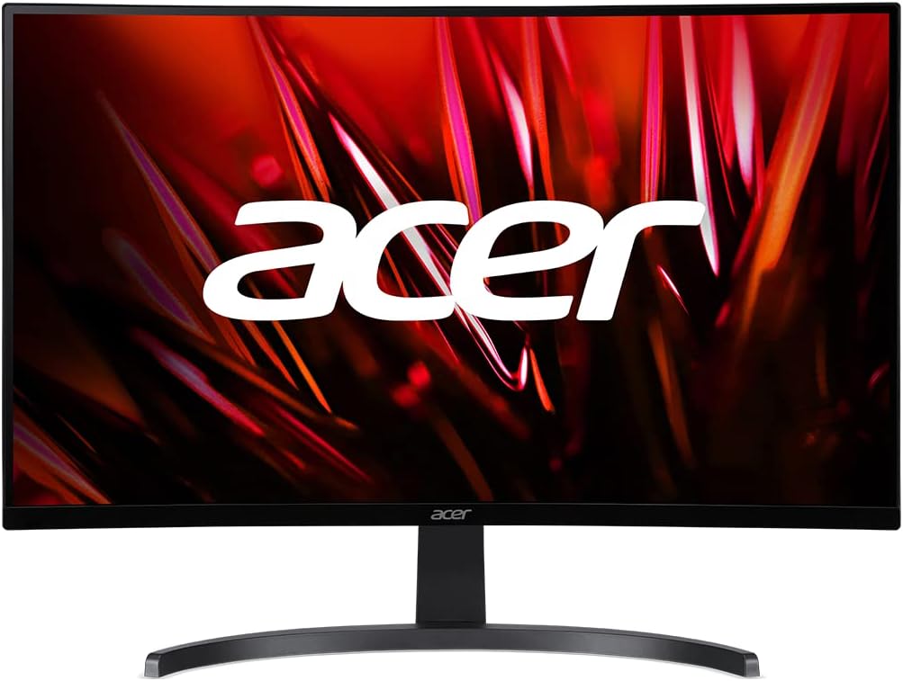 Acer ED273U Abmiipx 27″ 1500R Curved WQHD 2560 x 1440 Monitor | Adaptive-Sync Technology | 75Hz Refresh Rate | 1ms VRB | 1 x Display Port 1.2 and 2X HDMI 1.4 Ports,Black