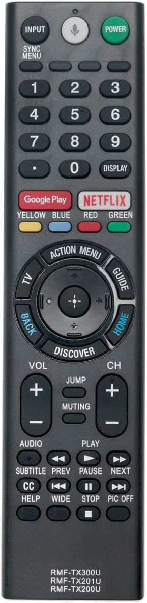 RMF-TX300U RMF-TX201U RMF-TX200U Replace Voice Remote Applicable for Sony TV XBR-55A1E XBR-65A1E XBR-75Z9D XBR-100Z9D XBR-77A1E XBR-65Z9D XBR-49X700D XBR-55X700D XBR-65X750D XBR-65X850E XBR-75X850E