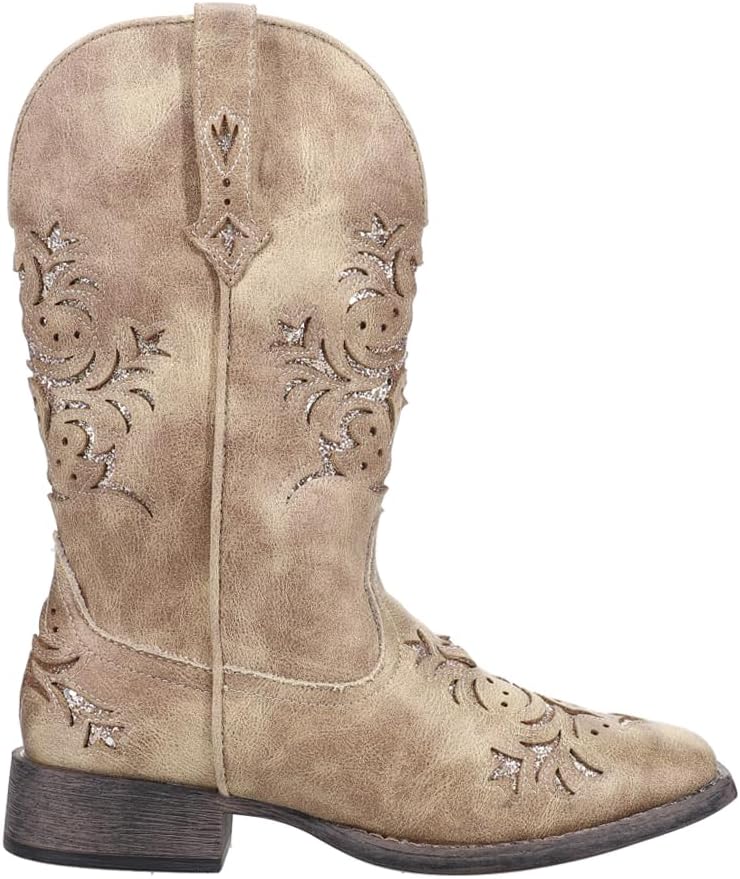 Roper Women’s Kennedy Western Boot – 10-3/4” Shaft – Vintage Cowgirl Boots, Square Toe Cowboy Boot for Women, Flexible Outsole & Padded Insole