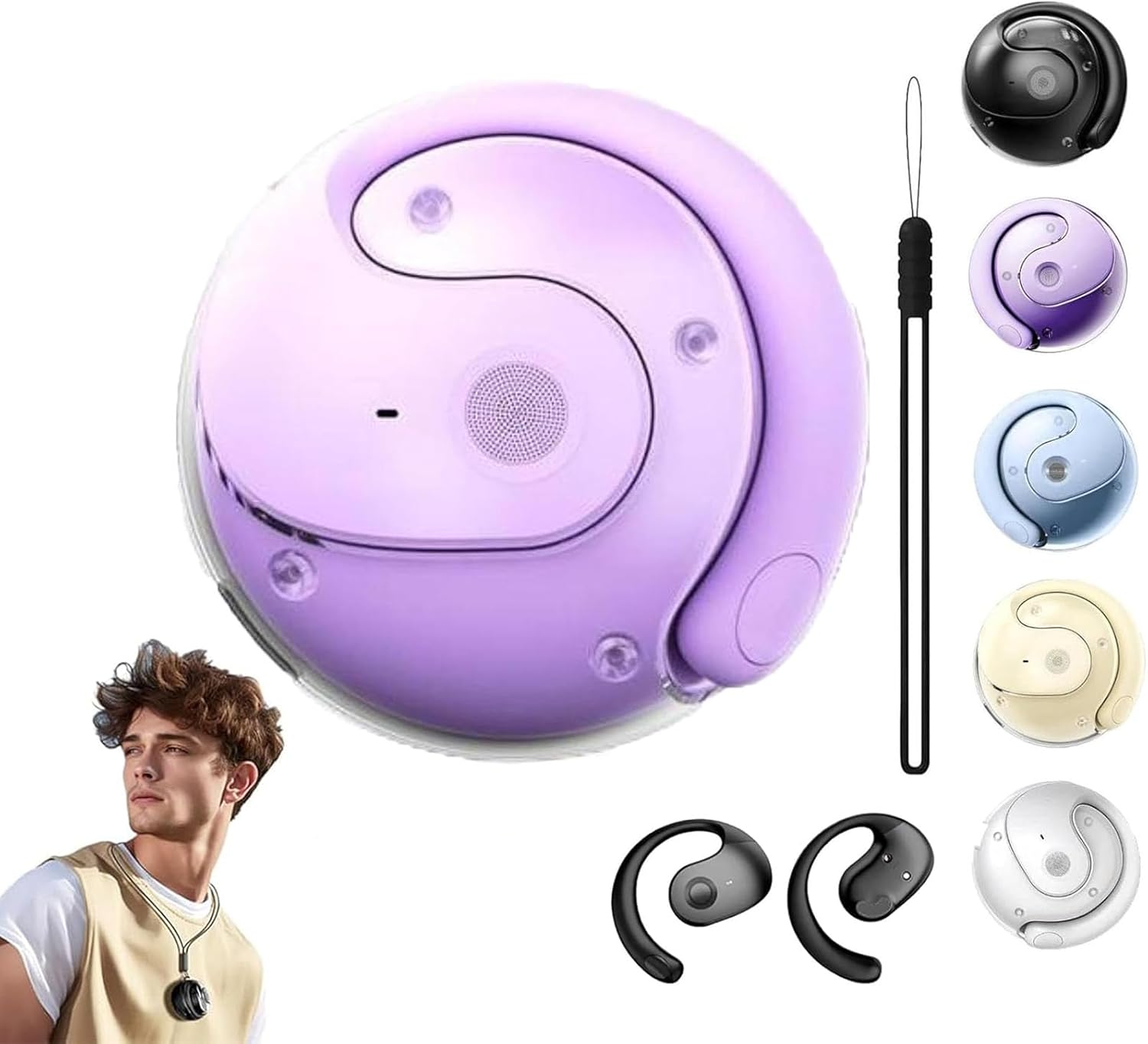 Sentdream Translator, Sent Dream Translator, Hy-T26 Wireless Bluetooth Translation Earbuds, Breezelly Translator, Ai Translation Earbuds Real Time (Purple)