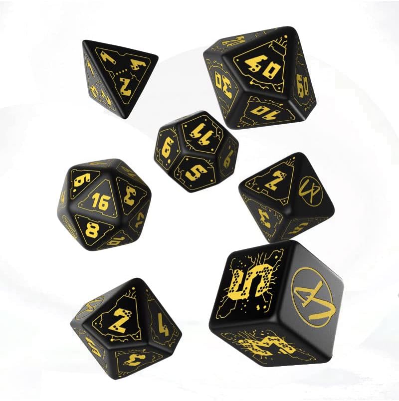 Q-Workshop Cyberpunk Red Dice Set Wet Work, Various