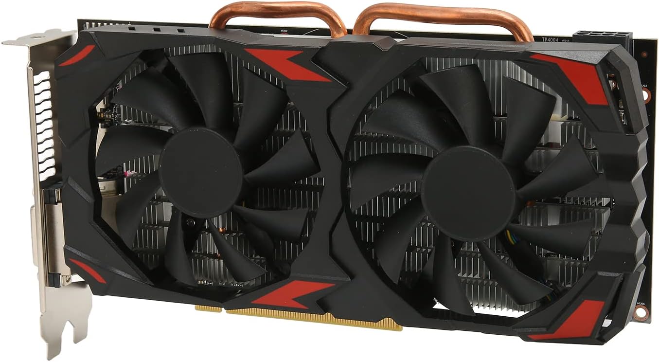 FOSA RX580 Graphics Card, RX 580 8GB GDDR5 Memory 256bit Computer Gaming Graphics Card, Support DP,DVI D Output Ports,Dual Cooling Fan,1080P