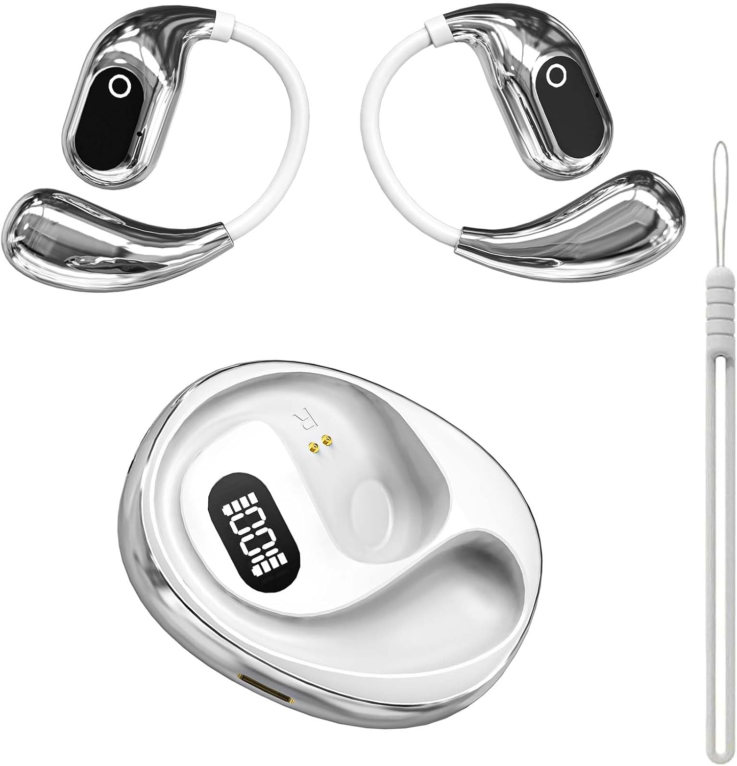 Peachloft Translator, Peachloft Earbuds, Multi Language Translator Earbuds, Ai Translating Earbuds, Two Way Translator Ear Buds Device in Real Time for iOS & Android, Wireless (White)