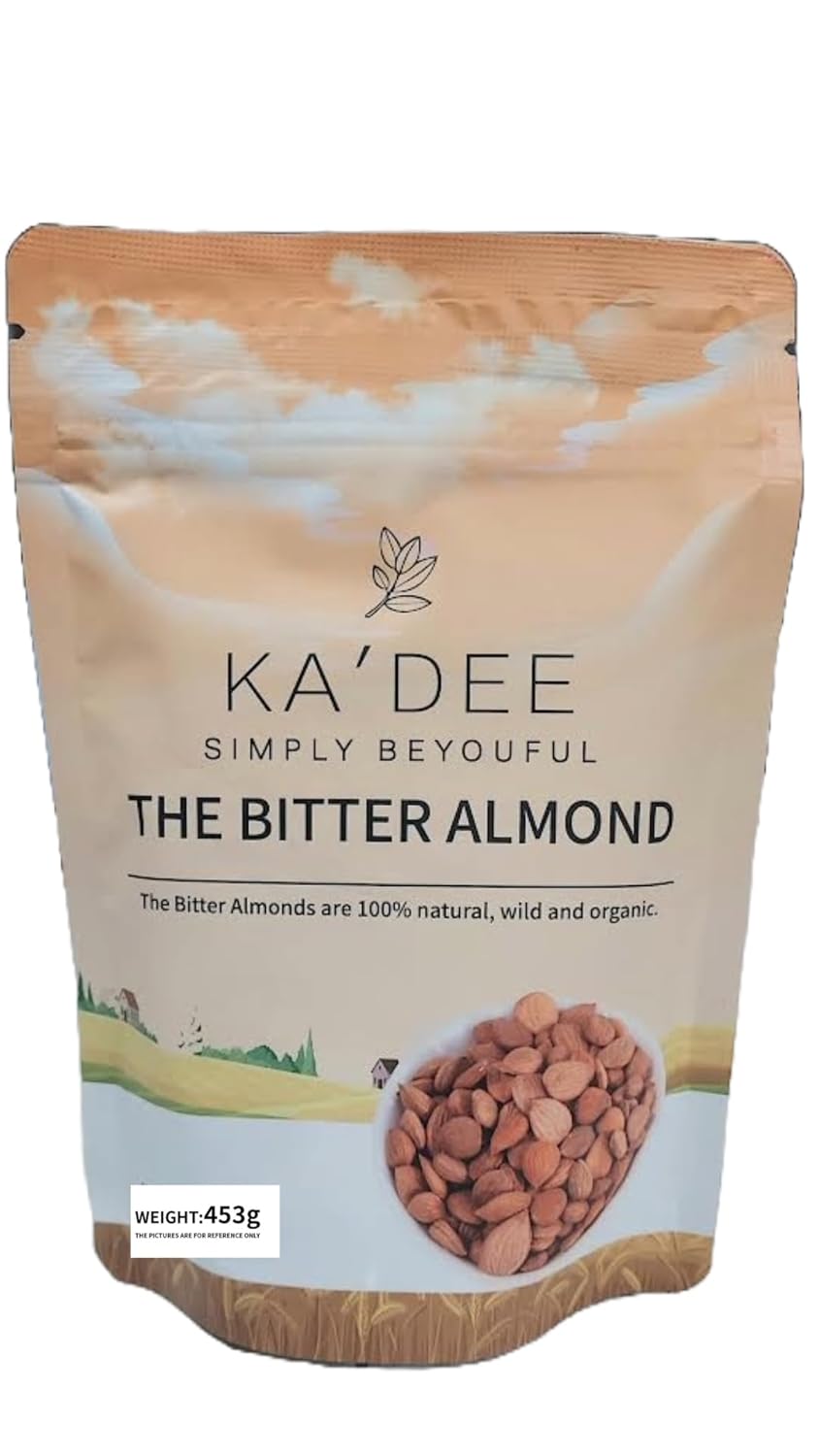 Ka’Dee Simply Beyouful Organic Bitter Apricot Kernels 1 lb (16 oz), The Bitter Apricot Kernels, The Bitter Almond Organic and Raw USDA Organic Certified Seeds, NON-GMO, Gluten Free, Resealable Bag