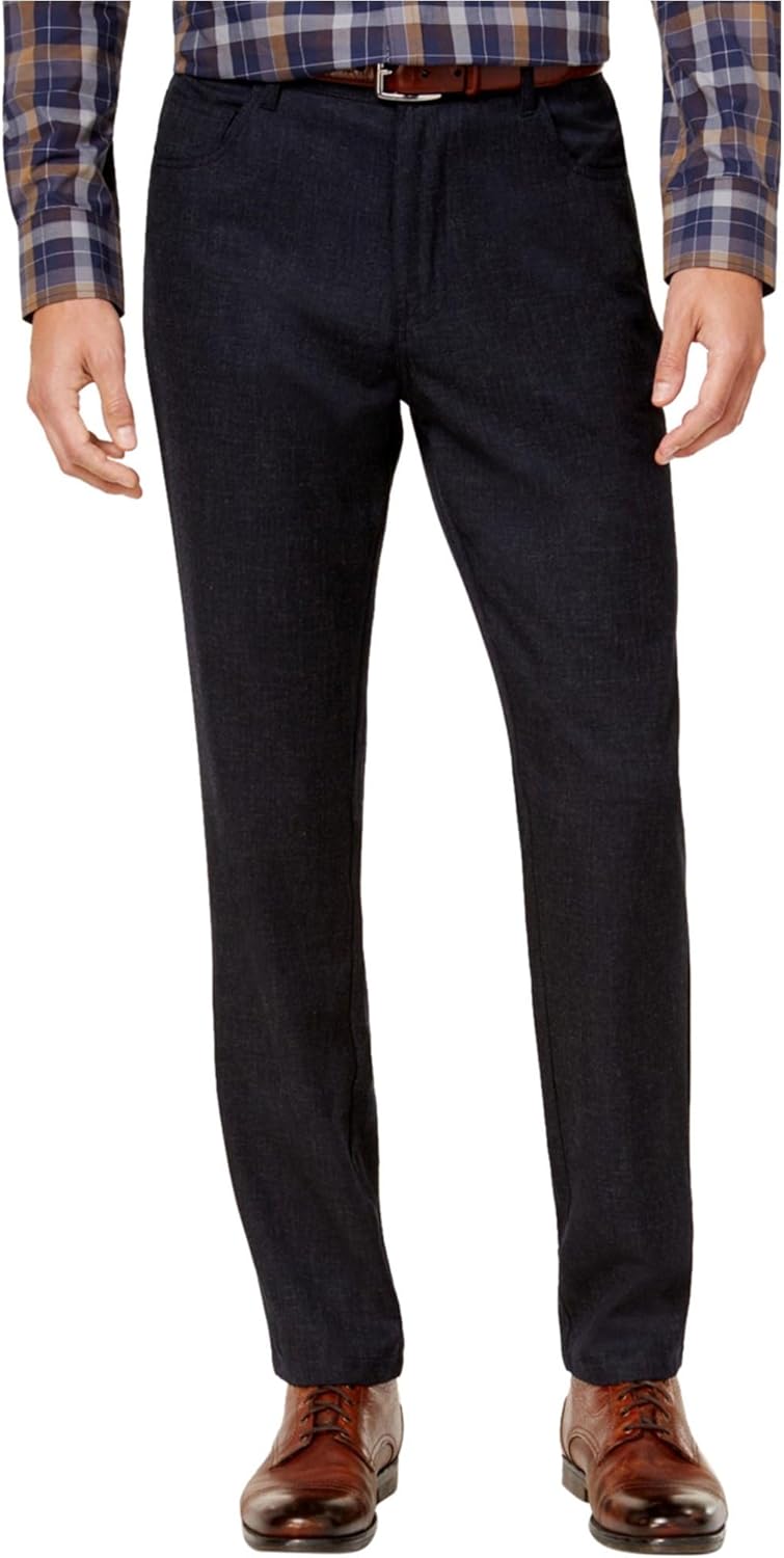 Ryan Seacrest Mens Casual Dress Pants Slacks, Grey, 33W x 30L