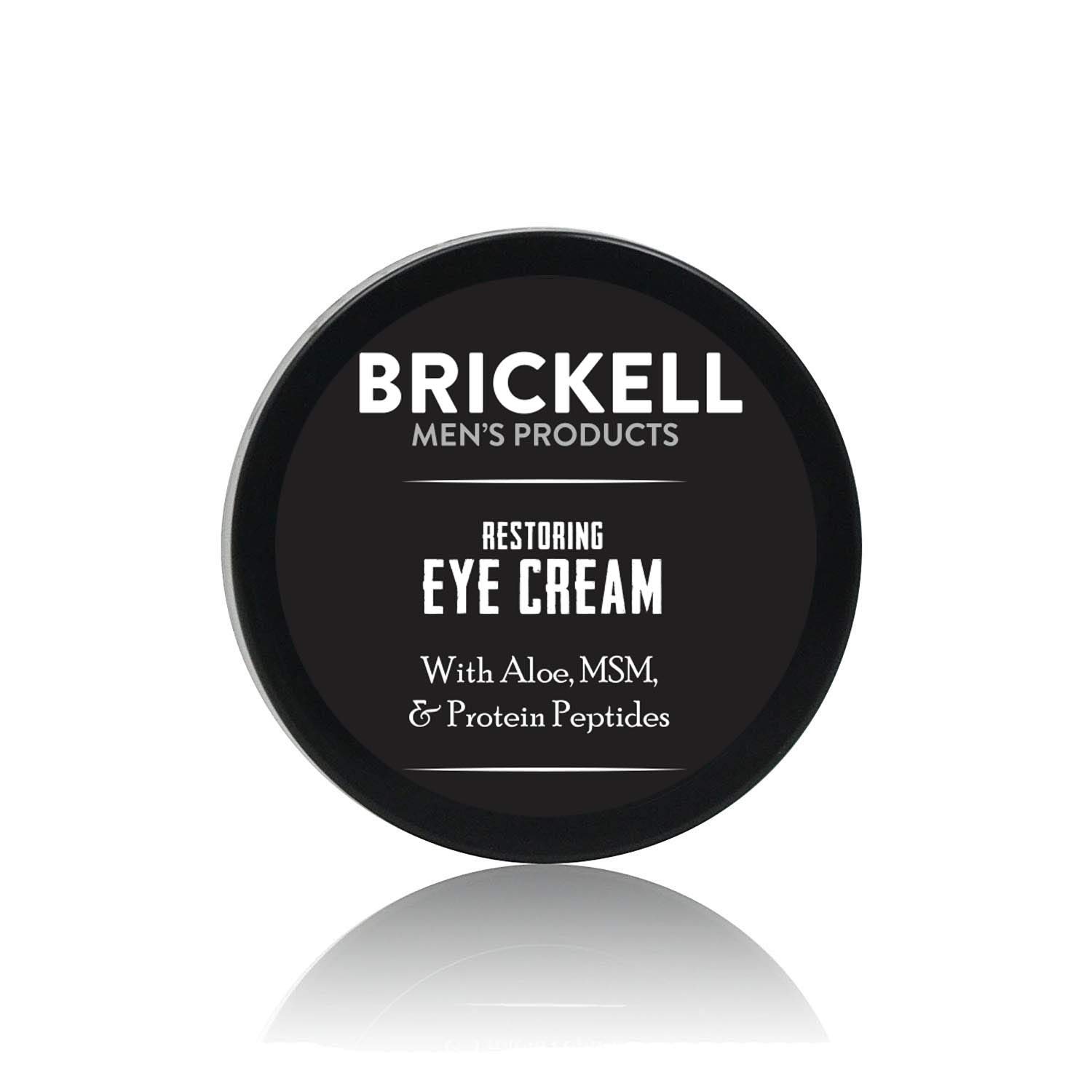 Brickell Men’s Restoring Under Eye Cream for Men, Natural and Organic Anti Aging Eye Balm To Reduce Puffiness, Wrinkles, Dark Circles, Crows Feet and Under Eye Bags, 0.5 Ounce, Unscented