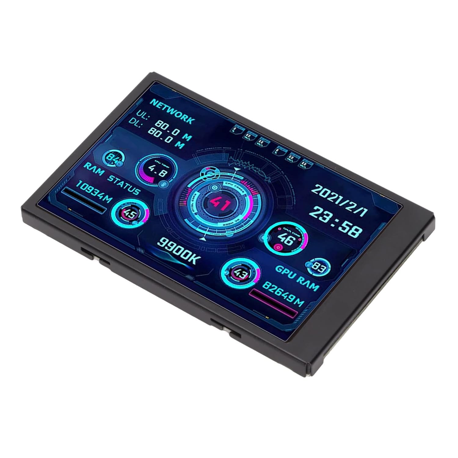 IPS USB Mini Screen AIDA64 PC CPU Data Monitor for PC Sensor Panel Display, 3.5in LCD Panel Display for Computer Temp Monitor