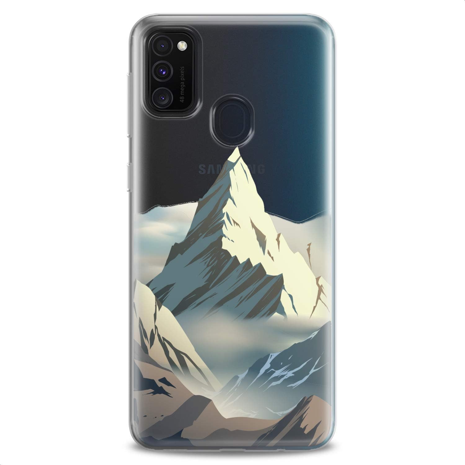 TPU Case Compatible with Samsung Galaxy F52 5G F23 M80s M62 M30 F62 M20 M10 M02 Iceland Mountains Flexible Silicone Winter Print Design Cool Slim fit Soft Cute Snow Clear Woman Nature Climber