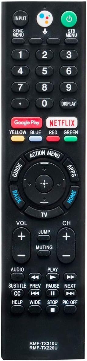 RMF-TX220U RMF-TX310U Replace Voice Remote fit for Sony Bravia TV XBR-55A9F XBR-65A9F XBR-55A8F XBR-65A8F XBR-75Z9F XBR-65Z9F XBR-65X800G XBR-55X900F XBR-49X900F XBR-55X800G XBR-75X850F KD-43X750F