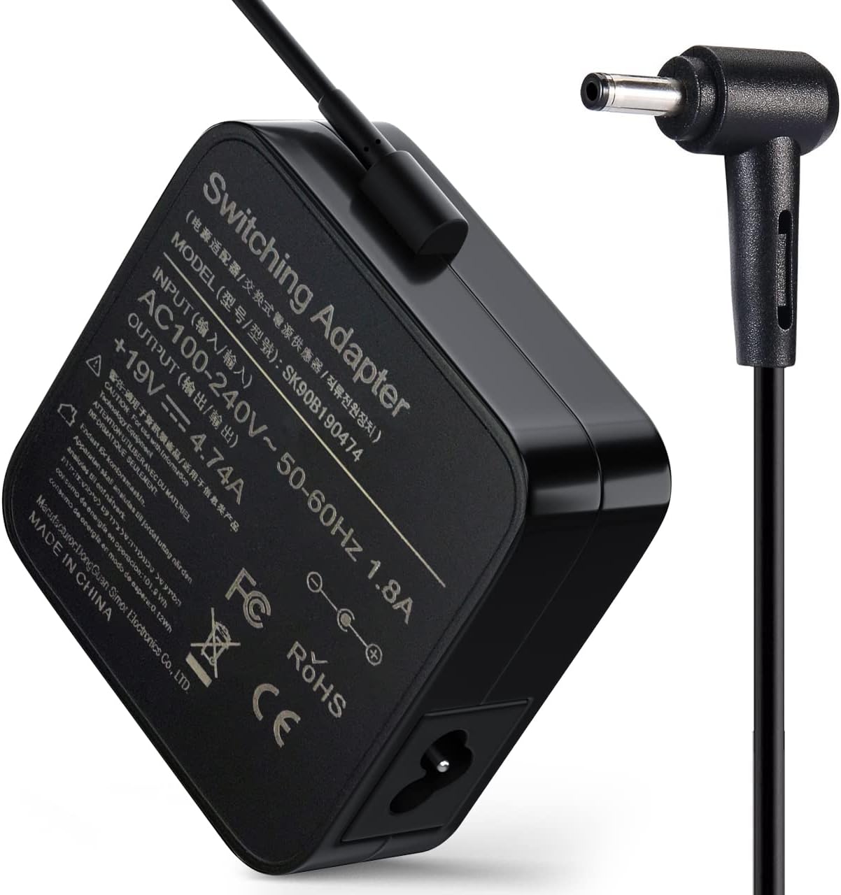 New 19V 4.74A 90W AC Power Charger Replace for ASUS Q524 Q524U Q534 Q534U Q524UQ Q534UX Q524UQ-BBI7T1 Q524UQ-BBI7T15 2-in-1 15.6″ Touch-Screen Laptop