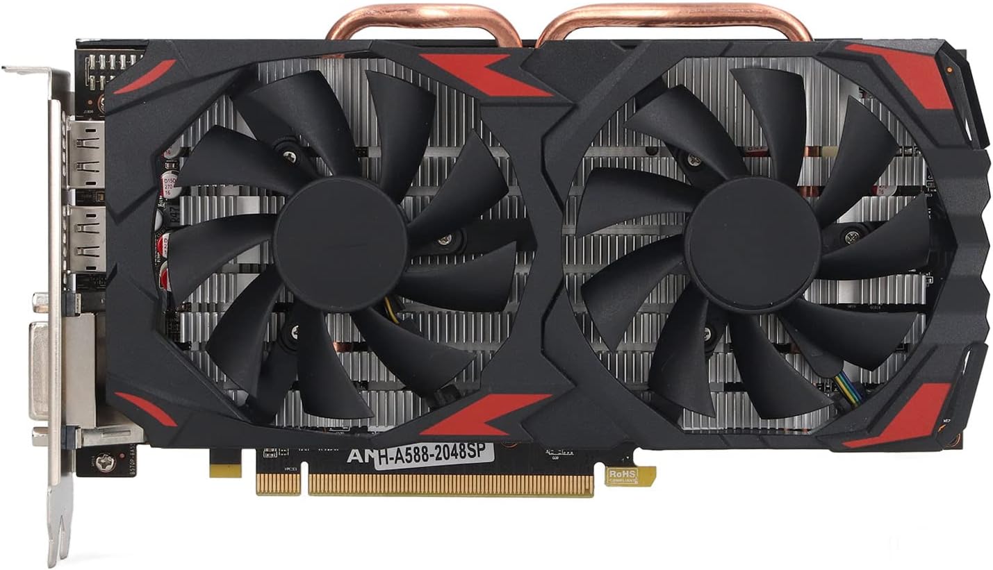 RX580 Graphic Cards, Gaming 8GB DDR5, 256 Bit, Computer PC Video Graphics Card, PCI Express 3.0 with Fan, HD Multimedia Interface, DVI Ports, Ports (580 8G D5)