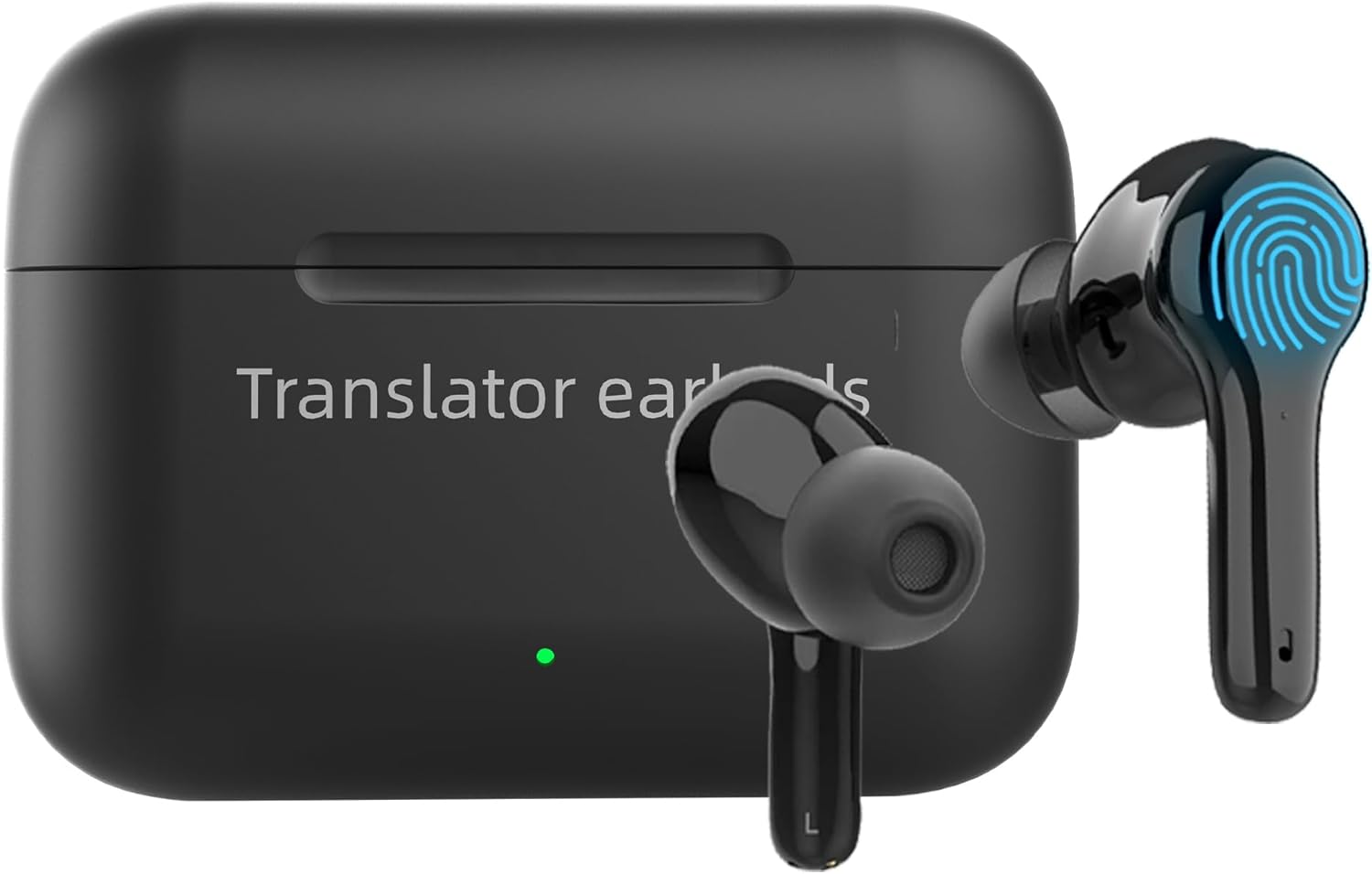 Wooask M6 Translator Earbuds Offline Two Way Language Translation Translator Device for Travel Business and Daily Use (with Offline Language Package)