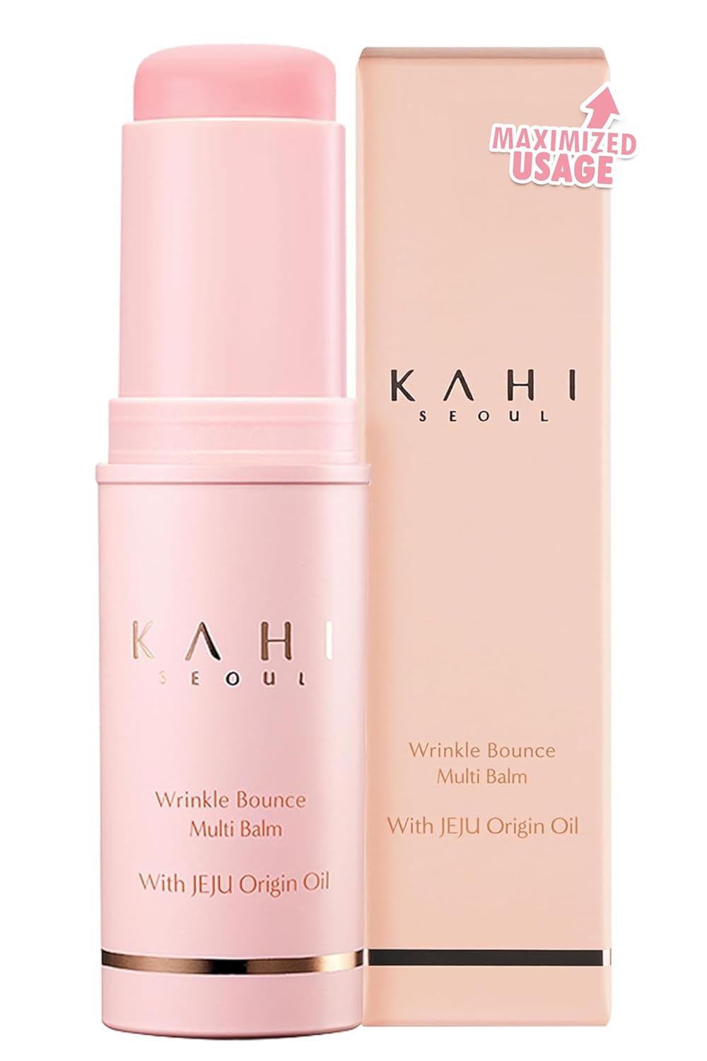 KAHI Wrinkle Bounce Multi Balm Stick – MAX USAGE EDITION | All-in-One Hydrating Balm Eye Cream Serum Stick & Moisture Balm Stick | Daily Korean Skin Care Moisturizer Stick with sodium DNA (0.32 oz)