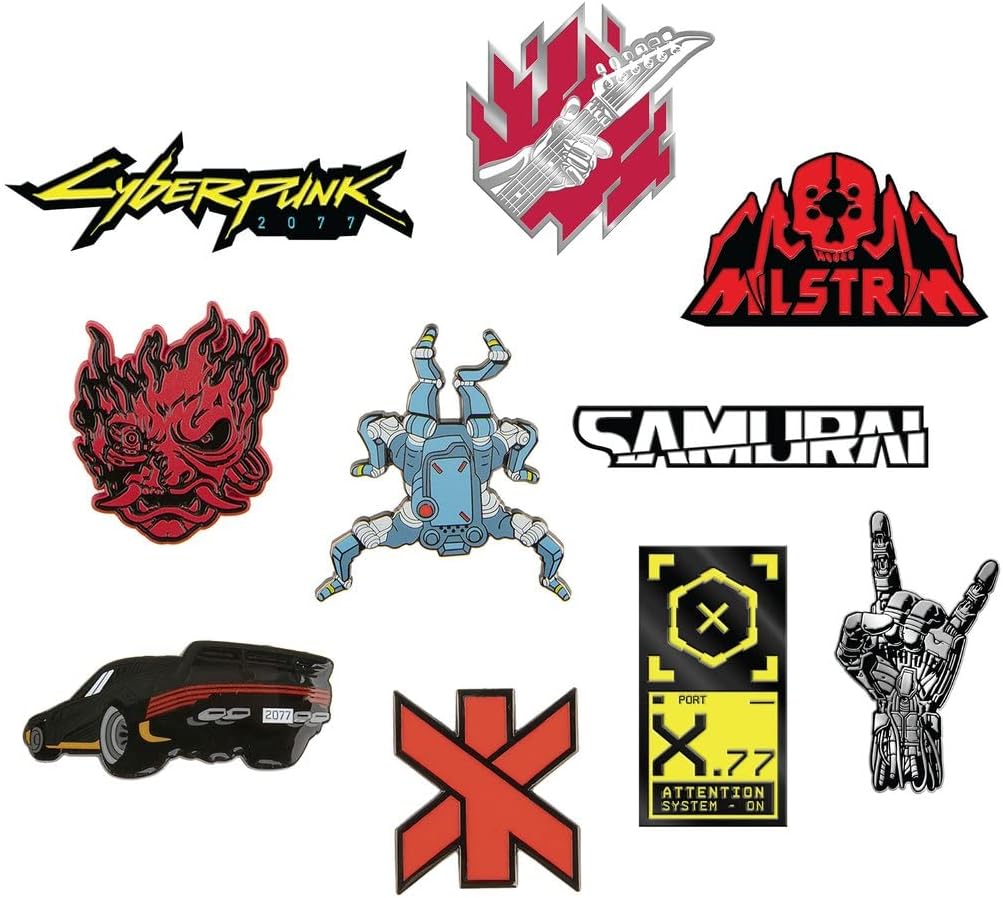 JINX Cyberpunk 2077 Blind Box Enamel Pin (ONE Mystery Pin) to put on your backpacks, bookbags, lapels, jackets, for video game fans