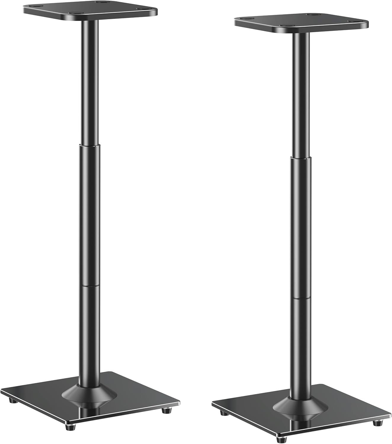 ELIVED Universal Speaker Stands Height Adjustable 28″-37.4″, Bookshelf Speaker Stand Pair for Large Speaker Satellite Studio Speaker Up to 22 lbs, Surround Sound Speaker Stand with Cable Management