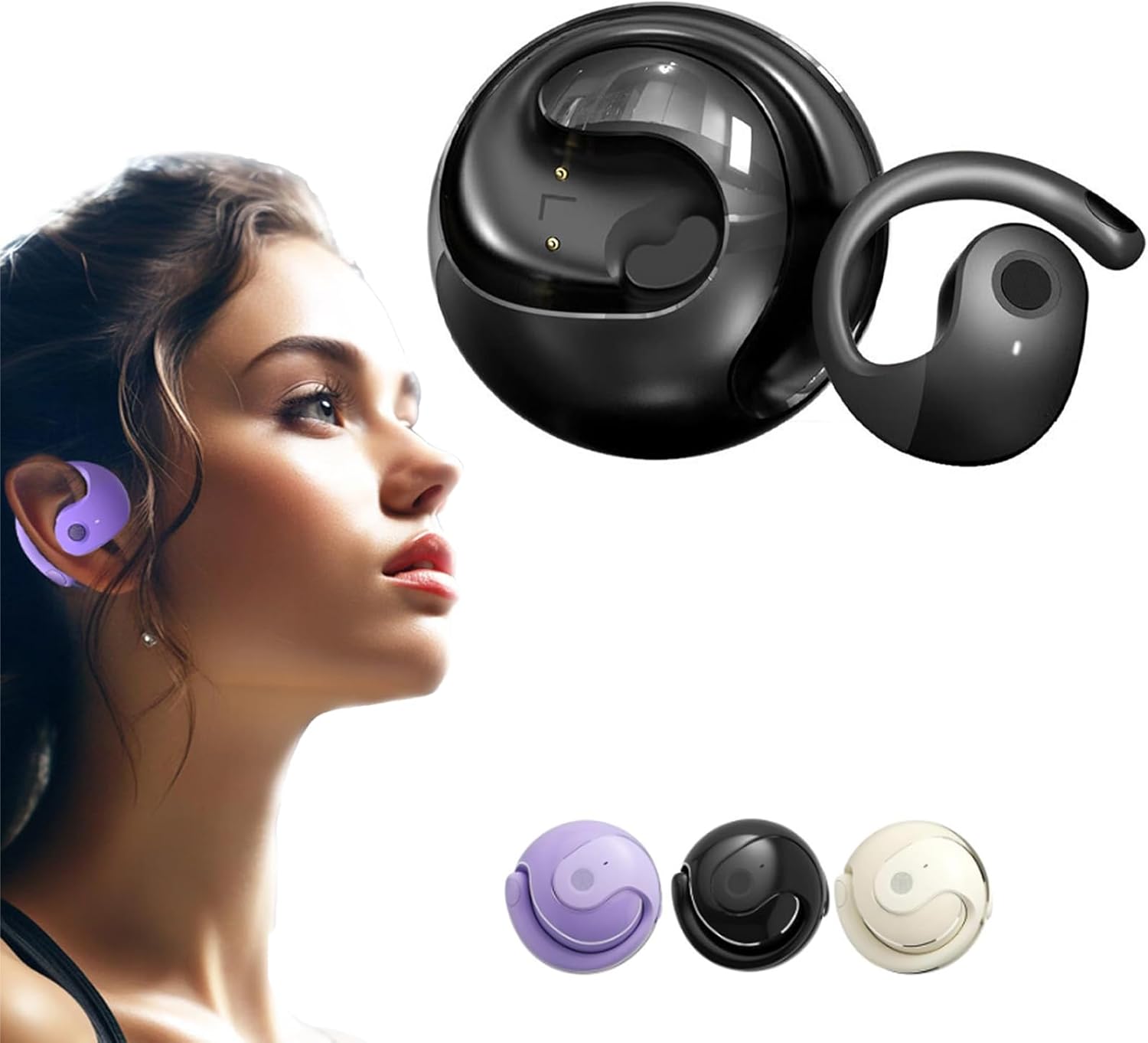 Hy-Undai Hy-T26 Pro Language Translator, Language Translation Earbuds, Bluetooth Translation Earbuds, Translation Earbuds Real Time, OWS Hanging Earphones 5.4 Bluetooth