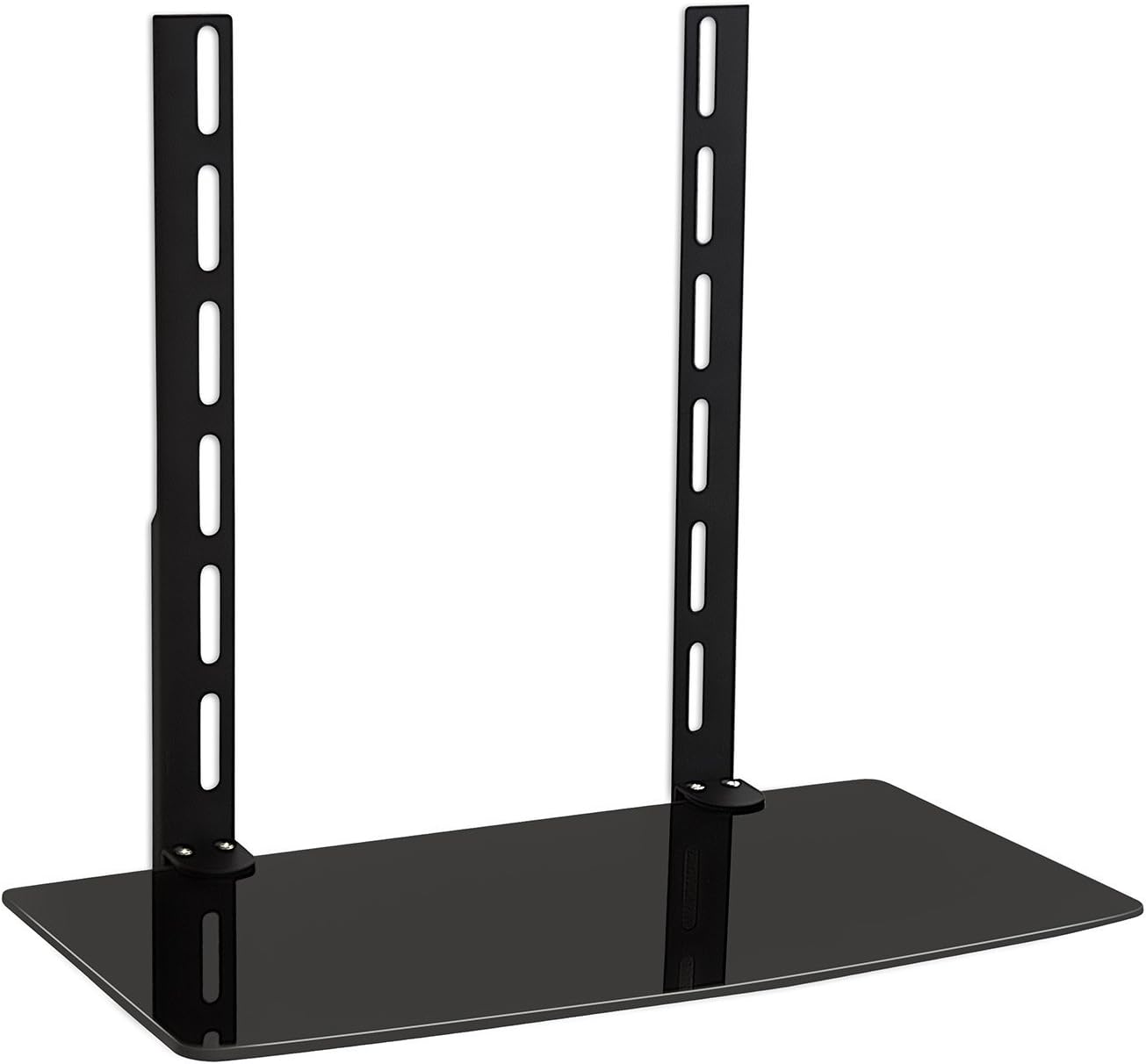 Mount-It TV Wall Mount Shelf Bracket Under TV for Cable Box, DVD Player, Stereo AV Components Shelf,Black