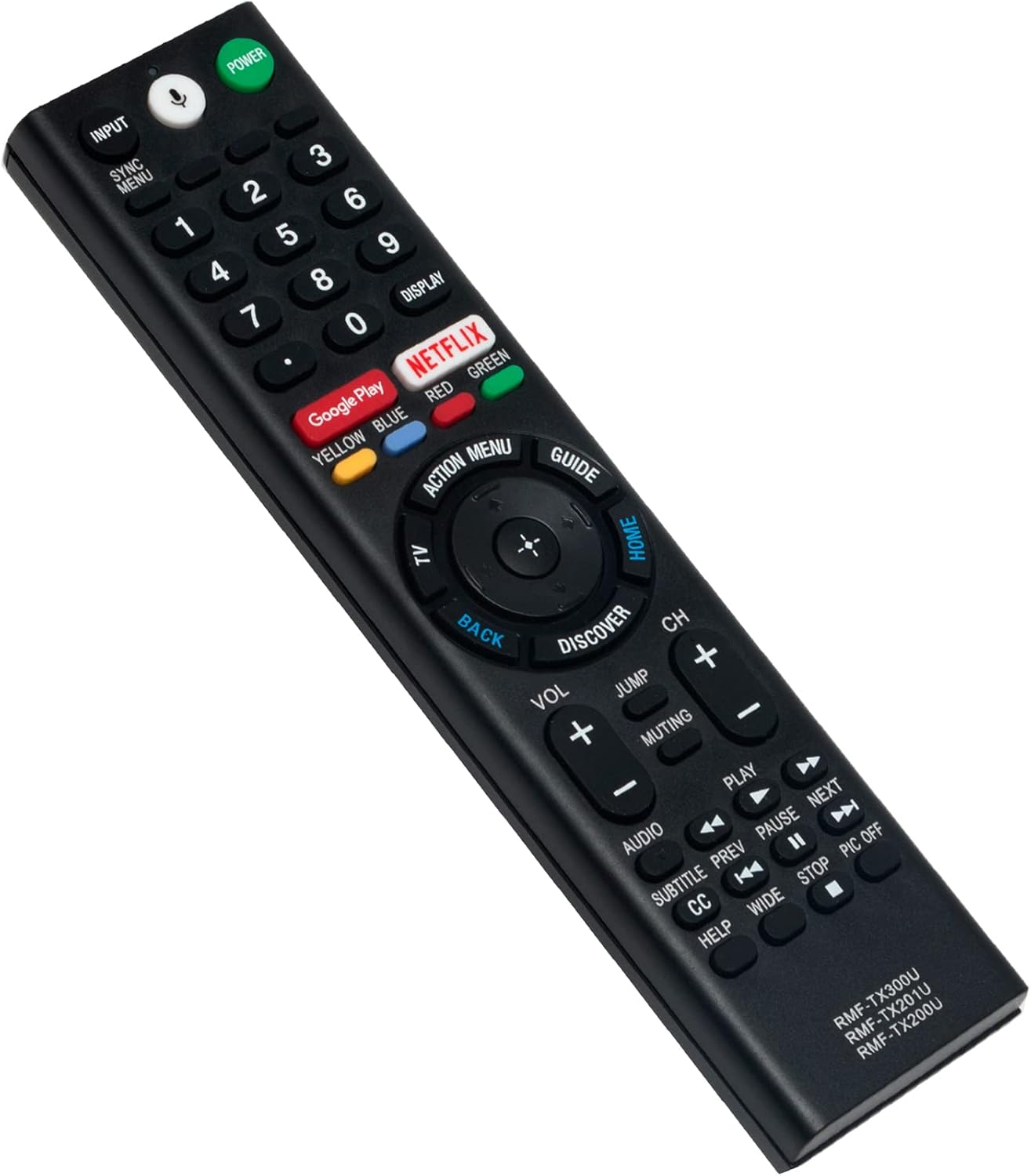 RMF-TX300U RMF-TX201U RMF-TX200U Replace Voice Remote Control with Mic fit for Sony Smart 4K Bravia TV HDTV XBR-43X800D XBR-49X800C KDL-55W800C XBR-49X900E XBR-55X55DS XBR-65X850C XBR-75X850C