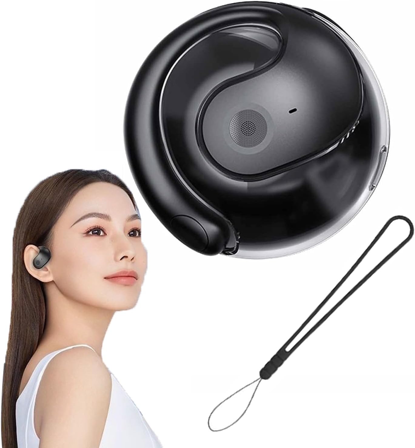 Hy-T26 X15 Pro Earphone Wireless Bluetooth,Ows Hanging Earphones 5.4 Bluetooth,Hy-T26 Earbuds Wireless Bluetooth,Hy-T26 Headphones, Sports Bluetooth 5.4 Out-of-Ear Earphone（Colour:Black）