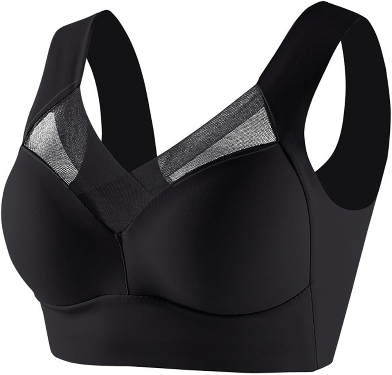 Women Comfort Lightweight Wireless Bras Posture Correcting Bra for Seniors Plus Size Full Coverage Soft Everyday Bra