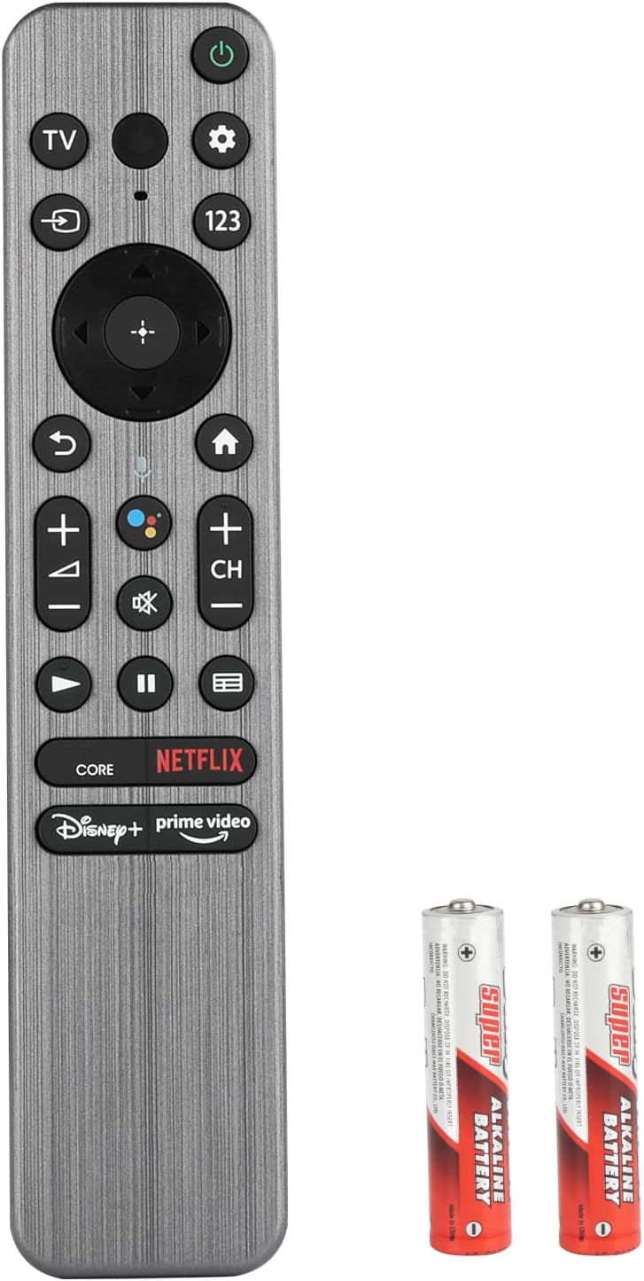 RMF-TX900U RMF-TX900B Voice Remote Control Compatible with Sony 2022 4Κ 8K HD TV XR KD Series TV KD-43X81K KD-43X82K KD-43X85K Replacement with Netflix PrimeVideo Keys with Batteries