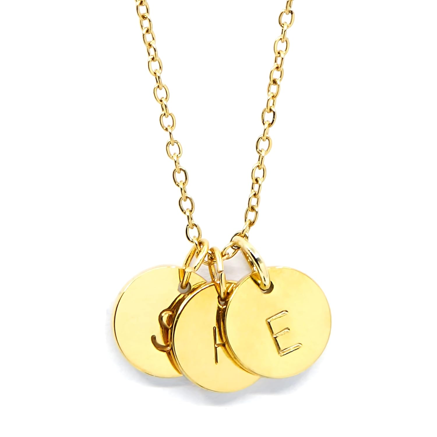 Custom Tiny Coin Initial Necklace, Personalized Dainty Jewelry for Women, Handmade Gift for Her, Mother’s Day, Birthday, or Christmas Present – TCN