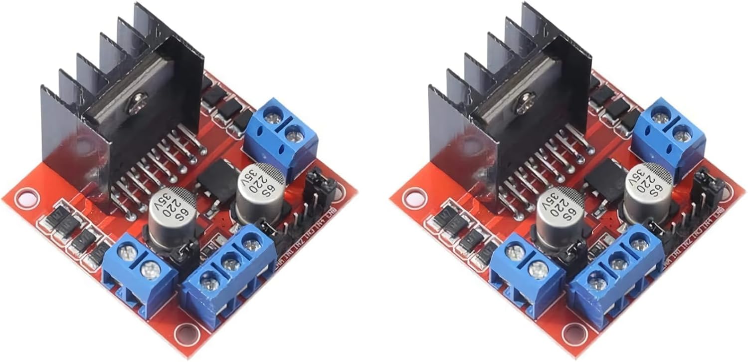 2Pack L298N Motor Drive Controller Board Module Dual H Bridge DC Stepper Compatible with Ar-duino Electric Projects, Smart Car Robot ESP32 ESP826 LIONX