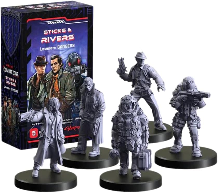 Monster Fight Club Cyberpunk Red, Combat Zone The Board Game Gangs Expansion: Sticks & Rivers (Lawmen Gangers)