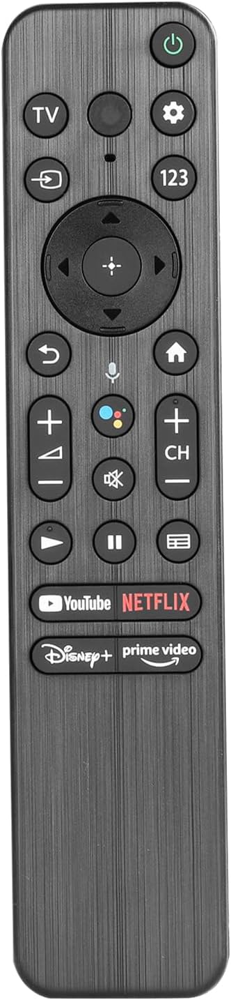 RMF-TX800U MG3-TX800U Voice Remote Control Compatible with Sony Smart TV X80K X90K A80K X95K X85K W830K Series TV Controller with YouTube Netflix PrimeVideo Keys (NO Batteries)