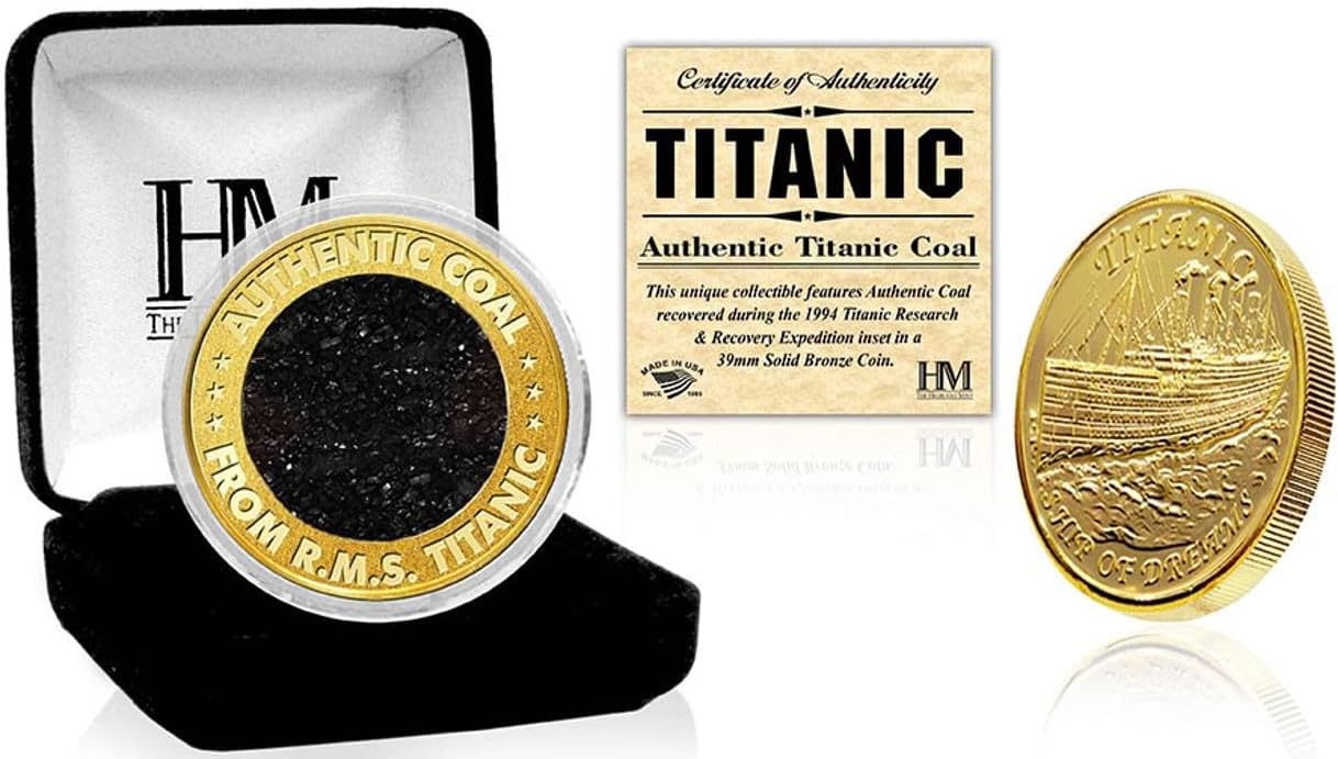 Titanic Coin (Authentic Coal from The Wreck of The RMS Titanic)